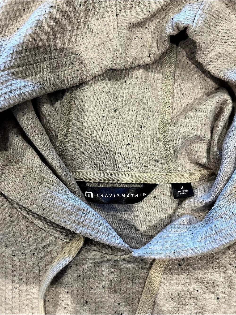 TravisMathew Cloud Waffle Hoodie Brown Men’s Small - Picture 2 of 3